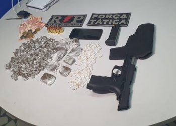 Dupla é presa com pistola e drogas no bairro Belo Horizonte em Mossoró