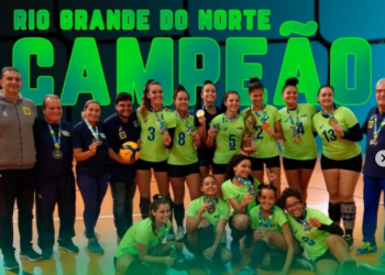 Seleção potiguar de vôlei feminino Sub-19 é campeã em Brasília