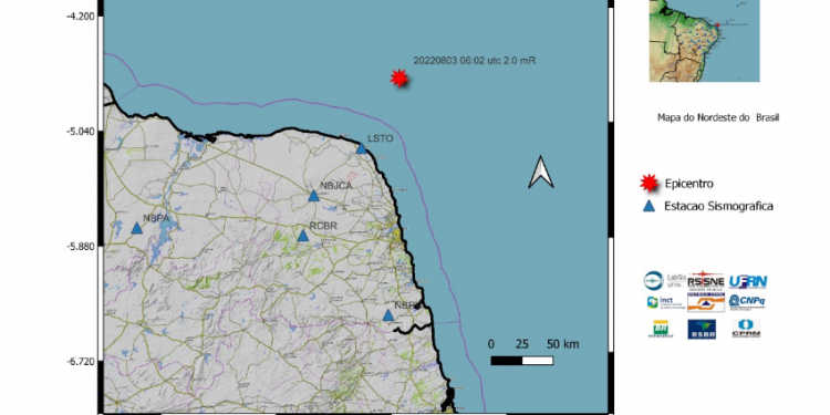 Novo tremor de terra é registrado no Rio Grande do Norte nesta quarta-feira