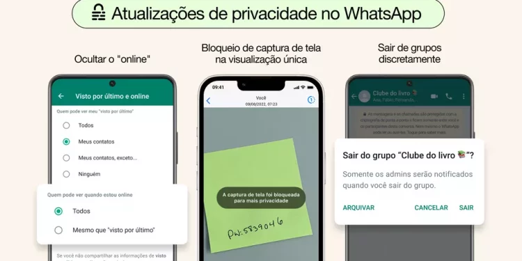 Nova atualização do Whatsapp vai permitir tirar o ‘online’ e sair de grupos silenciosamente