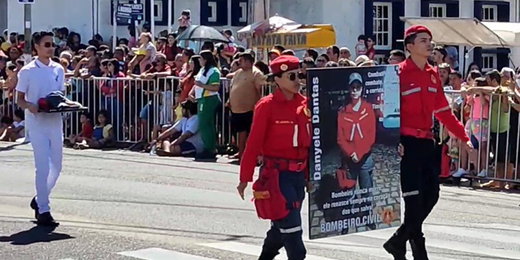 Bombeiros Civis fazem homenagem a colega baleada durante festa em Grossos
