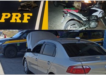 PRF recupera dois veículos e uma arma de fogo durante o final de semana no RN