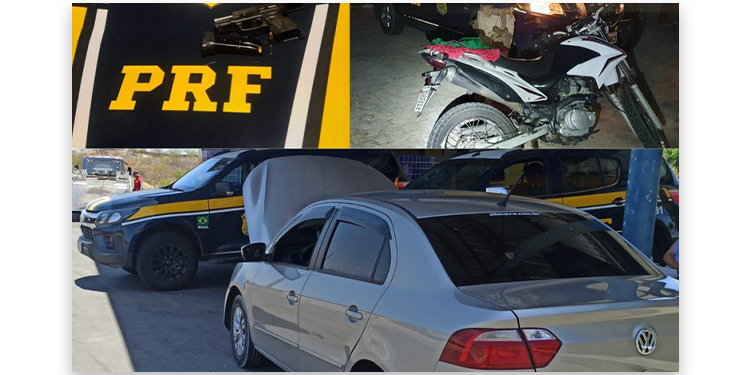 PRF recupera dois veículos e uma arma de fogo durante o final de semana no RN
