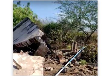 (Vídeo) Caixa d’água desaba na zona rural de Assú e morador reclama da prefeitura