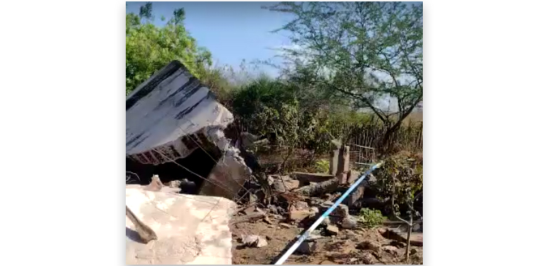 (Vídeo) Caixa d’água desaba na zona rural de Assú e morador reclama da prefeitura