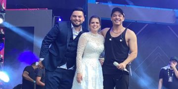 Noivos fazem ‘after’ de casamento em show de Safadão em Natal