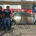 Carro apreendido em tiroteio é incendiado em frente a Delegacia de Plantão em Mossoró