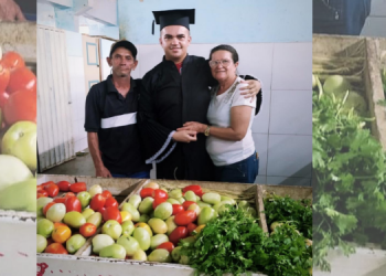 Filho de verdureiros conclui curso de enfermagem e homenageia pais com ensaio fotográfico
