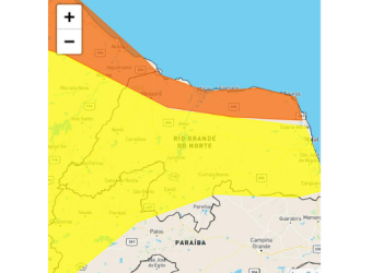 Alerta de fortes chuvas é emitido para Mossoró e litoral da Costa Branca