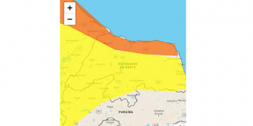 Alerta de fortes chuvas é emitido para Mossoró e litoral da Costa Branca
