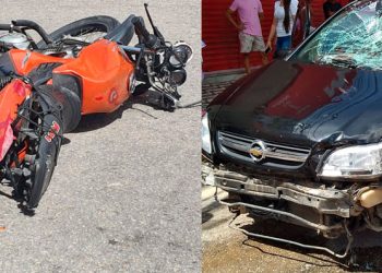 Homem morre em acidente de trânsito no centro de Mossoró; Veja as imagens