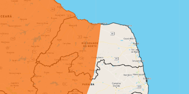 Alerta do Inmet aponta chuvas intensas para Mossoró e região