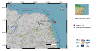Tremor é registrado na Costa do Atlântico Potiguar