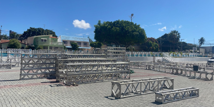 Estrutura do Polo Estação das Artes começa a ser montada no Corredor Cultural