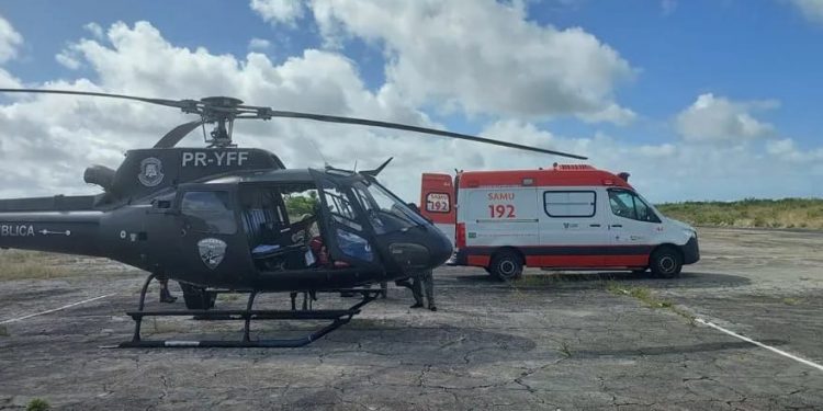 Paciente de Mossoró é transportado para Natal em helicóptero da SESED