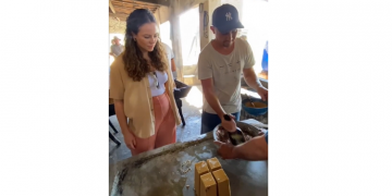 No RN, atriz Paolla Oliveira visita engenho em Coronel João Pessoa