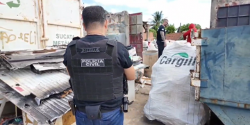 Dois homens são presos durante operação de fiscalização de sucatas