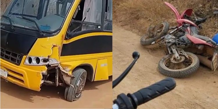 Colisão de moto e ônibus escolar mata agricultor na zona rural de Umarizal