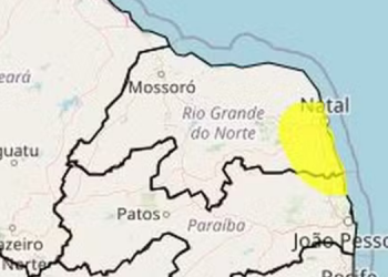 Inmet alerta para acumulado de chuvas em mais de 40 cidades do RN