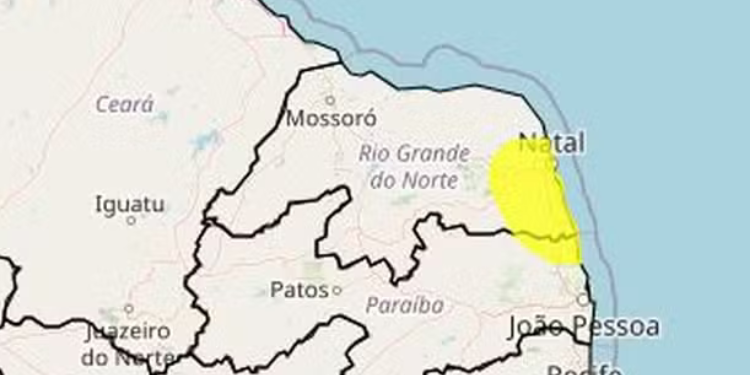 Inmet alerta para acumulado de chuvas em mais de 40 cidades do RN