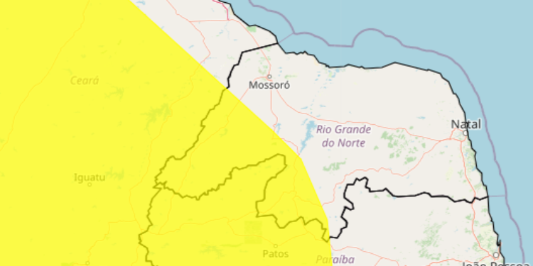 Inmet alerta para baixa umidade do ar em mais de 60 municípios do RN