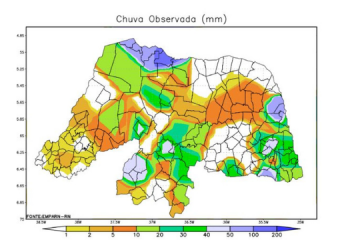 Rio Grande do Norte registra números positivos de chuvas no segundo dia de 2024