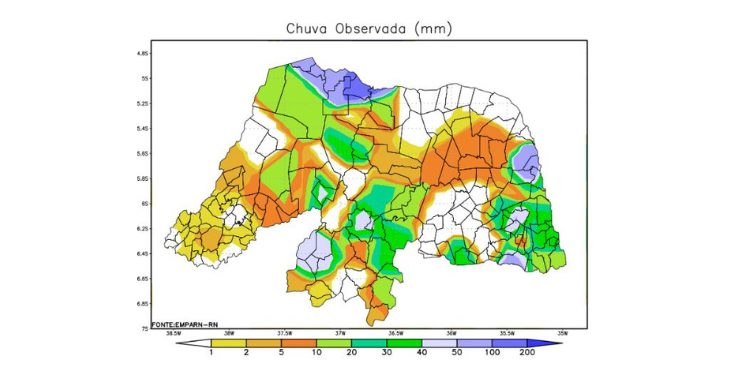 Rio Grande do Norte registra números positivos de chuvas no segundo dia de 2024