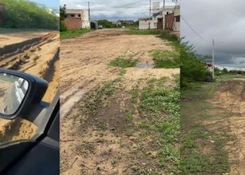 Rua do Abolição 3 em Mossoró está praticamente intransitável, diz moradora