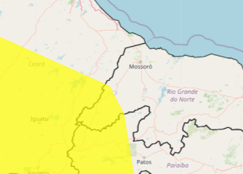 Inmet emite alerta de chuvas intensas para o Alto Oeste Potiguar