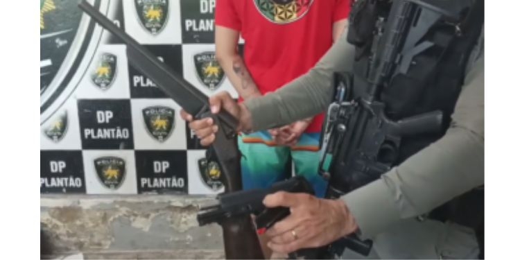 Polícia Militar prende suspeito e apreende arsenal durante operação em Governador Dix-Sept Rosado