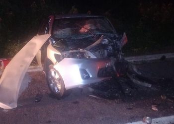 Colisão frontal deixa um morto e um ferido na BR-304, próximo à Maísa