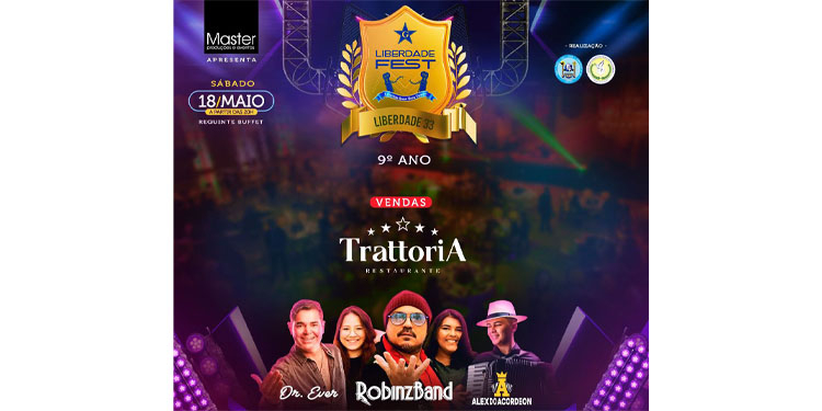 Edição 2024 da Liberdade Fest acontece hoje (18) no Requinte Buffet