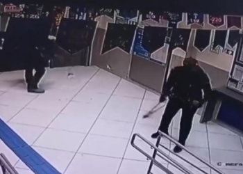 Homens fortemente armados arrombam casa lotérica e levam cofre em Macau