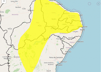 Alerta do Inmet prevê perigo potencial de vendaval para todo o Rio Grande do Norte