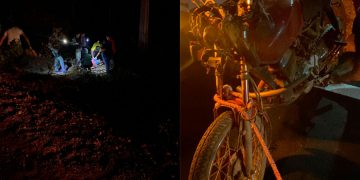 Colisão frontal entre motos deixa dois feridos na RN-117, entre Mossoró e Governador Dix-Sept Rosado