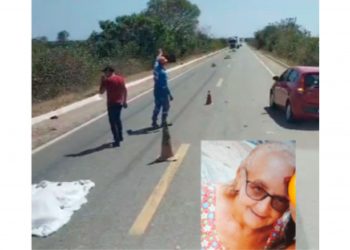Idosa de 73 anos morre atropelada na BR-405, entre Mossoró e Apodi