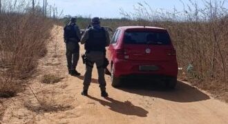 Polícia recupera carro roubado durante arrastão na zona rural de Mossoró