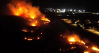 Incêndio foi registrado às margens da BR-304 no município de Assú