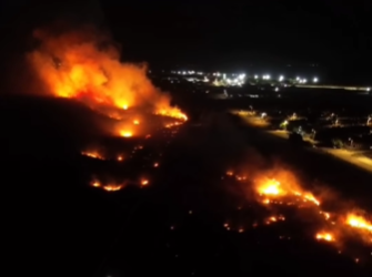 Incêndio foi registrado às margens da BR-304 no município de Assú