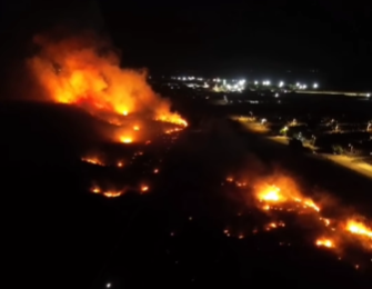 Incêndio foi registrado às margens da BR-304 no município de Assú