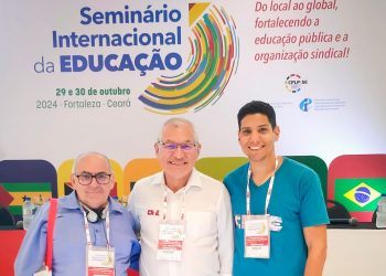 Coordenador do SINTE Regional de Mossoró participa de seminário internacional sobre educação
