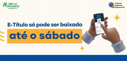 Hoje (5) é a última chance para baixar o aplicativo e-Título antes das eleições municipais