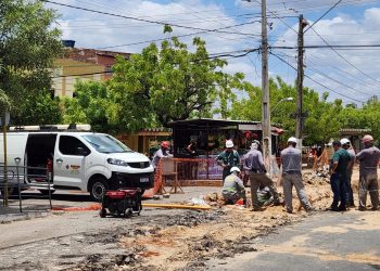 Potigás contém vazamento de gás em obra da Caern