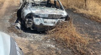 Veículo roubado é encontrado incendiado próximo ao aterro sanitário de Mossoró