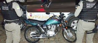 Polícia militar apreende moto usada para a realização de manobras perigosas em Assú