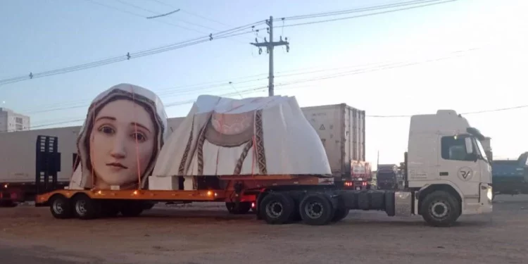 Com 35 metros, estátua de Nossa Senhora de Fátima será instalada em Natal