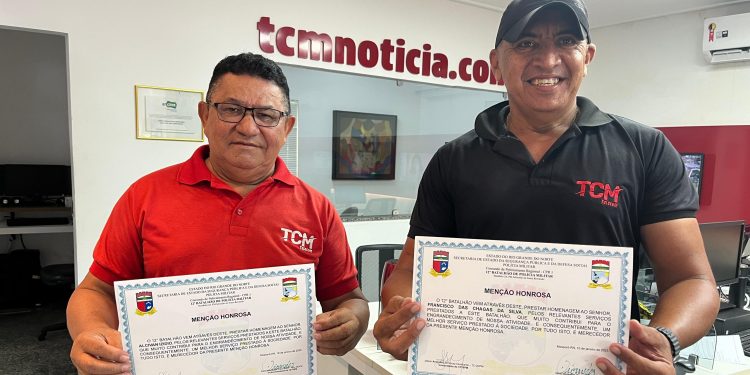 Profissionais da TCM recebem menção honrosa do 12º Batalhão de Polícia Militar