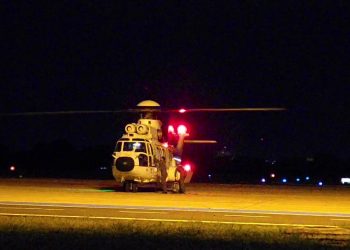 Helicóptero da FAB, que levará Lula a Jucurutu, pousa no Aeroporto de Mossoró