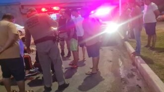 Acidente grave com duas motos deixa feridos no Bairro Santa Delmira