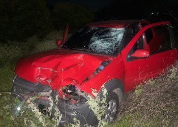 Colisão deixa motociclista ferido na RN-233, em Caraúbas